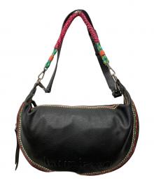 Desigual（デシグアル）の古着「フェイクレザーショルダーバッグ」｜ブラック