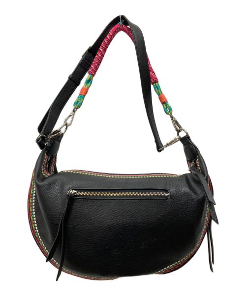 Desigual（デシグアル）Desigual (デシグアル) フェイクレザーショルダーバッグ ブラックの古着・服飾アイテム