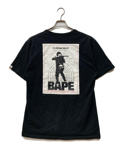 A BATHING APE（アベイシングエイプ）A BATHING APE (アベイシングエイプ) 半袖カットソー ブラック サイズ:Lの古着・服飾アイテム