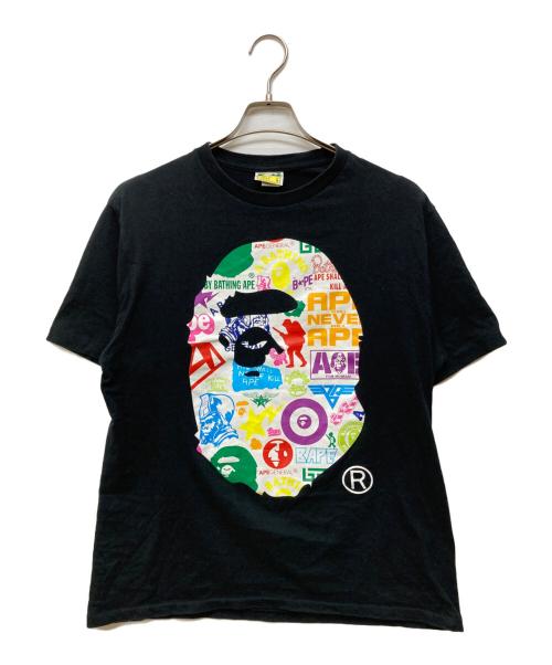 A BATHING APE（アベイシングエイプ）A BATHING APE (アベイシングエイプ) 半袖カットソー ブラック サイズ:Lの古着・服飾アイテム