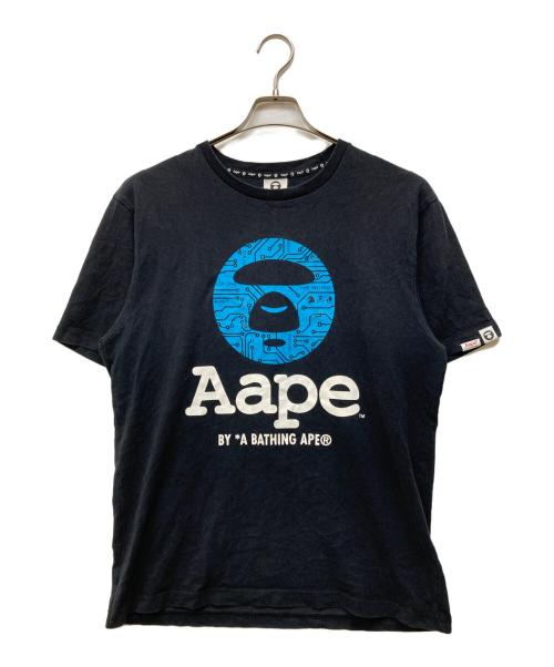 Aape BY A BATHING APE（エーエイプ バイ アベイシングエイプ）Aape BY A BATHING APE (エーエイプ バイ アベイシングエイプ) 半袖カットソー ブラック サイズ:Lの古着・服飾アイテム