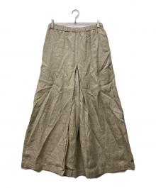 JOURNAL STANDARD（ジャーナルスタンダード）の古着「リネンタックキャロットパンツ」｜ベージュ