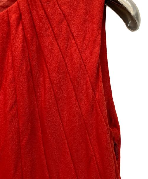 GUCCI（グッチ）GUCCI (グッチ) ストライプラインノースリーブワンピース レッド サイズ:38の古着・服飾アイテム