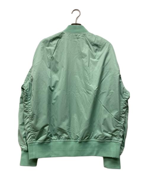 Onitsuka Tiger（オニツカタイガー）Onitsuka Tiger (オニツカタイガー) プリンティッドボンバージャケット グリーン サイズ:Mの古着・服飾アイテム