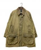Barbourバブアー）の古着「BORDERオイルドジャケット」｜カーキ