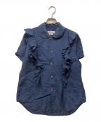 COMME des GARCONS COMME des GARCONSコムデギャルソン コムデギャルソン）の古着「フリルブラウス」｜ネイビー