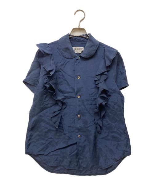 COMME des GARCONS COMME des GARCONS（コムデギャルソン コムデギャルソン）COMME des GARCONS COMME des GARCONS (コムデギャルソン コムデギャルソン) フリルブラウス ネイビー サイズ:Sの古着・服飾アイテム