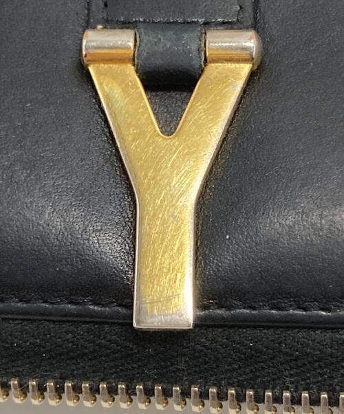 Saint Laurent Paris（サンローランパリ）Saint Laurent Paris (サンローランパリ) ラウンドジップウォレット ブラックの古着・服飾アイテム