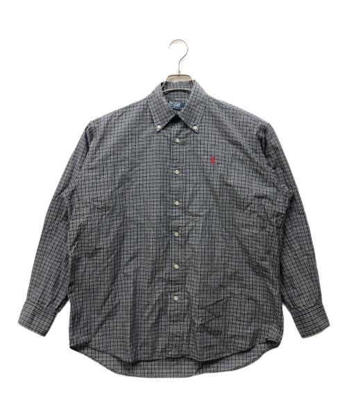 POLO RALPH LAUREN（ポロ・ラルフローレン）POLO RALPH LAUREN (ポロ・ラルフローレン) BLAIRE ポニー刺繍 チェックシャツ グレー サイズ:XSの古着・服飾アイテム