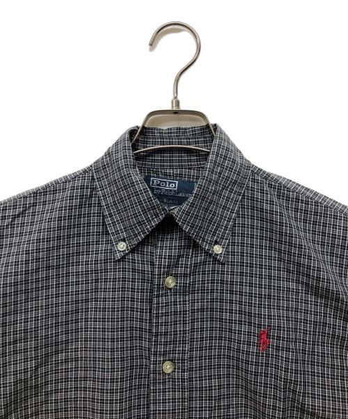 POLO RALPH LAUREN（ポロ・ラルフローレン）POLO RALPH LAUREN (ポロ・ラルフローレン) BLAIRE ポニー刺繍 チェックシャツ グレー サイズ:XSの古着・服飾アイテム