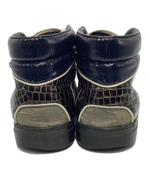 BALENCIAGA（バレンシアガ）BALENCIAGA (バレンシアガ) クロコ型押しハイカットスニーカー ネイビー サイズ:42の古着・服飾アイテム