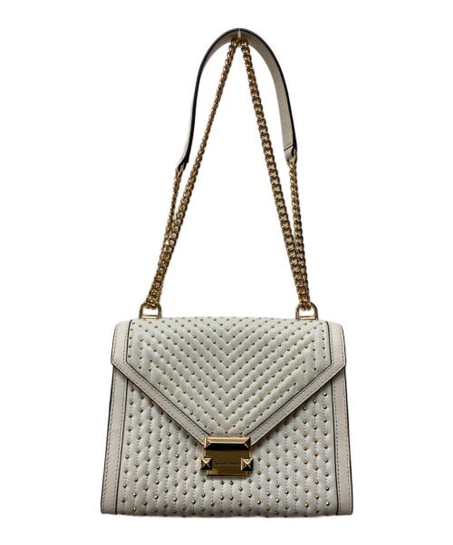 MICHAEL KORS（マイケルコース）MICHAEL KORS (マイケルコース) チェーンショルダーバッグ ホワイトの古着・服飾アイテム