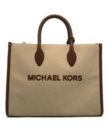 MICHAEL KORS（マイケルコース）の古着「2WAYショルダーバッグ」｜アイボリー×ブラウン