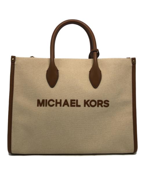 MICHAEL KORS（マイケルコース）MICHAEL KORS (マイケルコース) 2WAYショルダーバッグ アイボリー×ブラウン 未使用品の古着・服飾アイテム