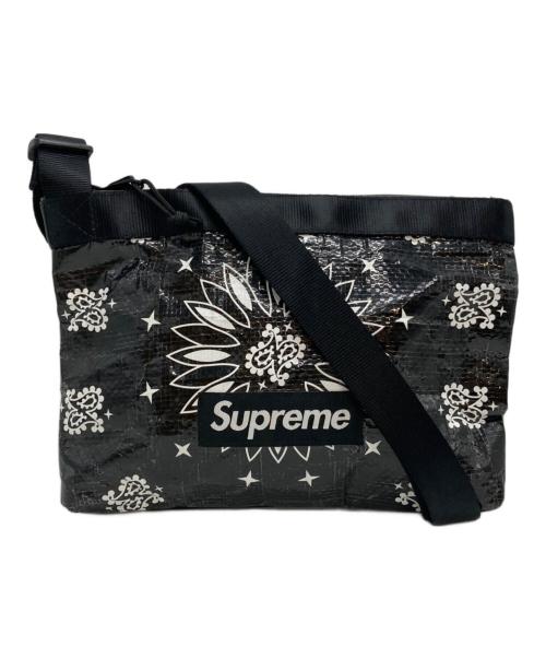 SUPREME（シュプリーム）Supreme (シュプリーム) ペイズリー柄 ショルダーバッグ ブラックの古着・服飾アイテム