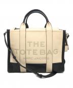MARC JACOBSマークジェイコブス）の古着「THE COLORBLOCK MEDIUM TOTE BAG」｜ブラック×アイボリー