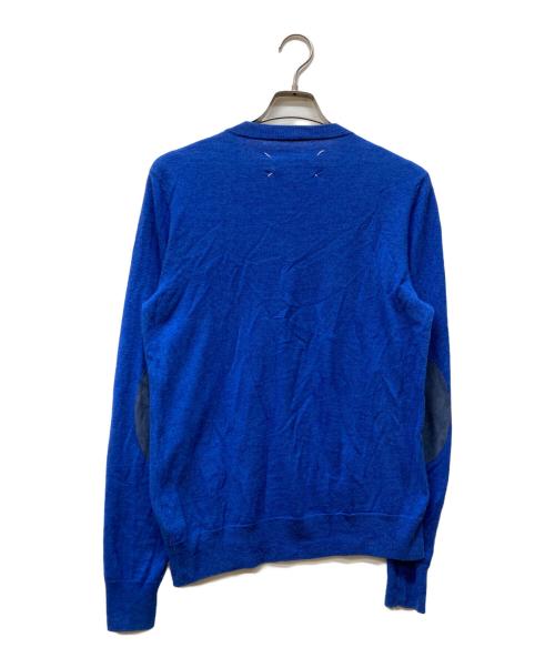 Maison Margiela（メゾンマルジェラ）Maison Margiela (メゾンマルジェラ) エルボーパッチウールニット ブルー サイズ:Sの古着・服飾アイテム