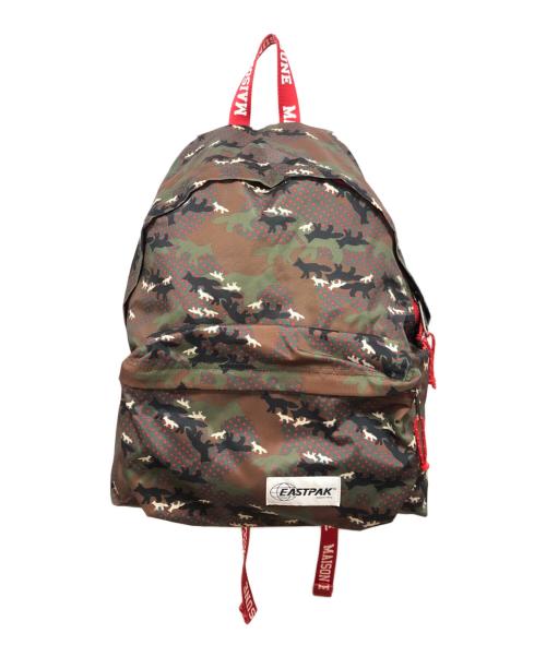 EASTPAK（イーストパック）EASTPAK (イーストパック) MAISON KITSUNE (メゾンキツネ) フォックスカモバックパック グリーンの古着・服飾アイテム