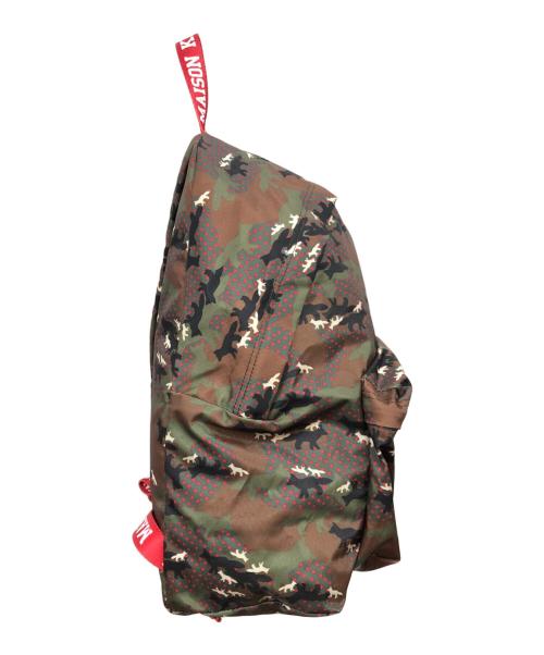EASTPAK（イーストパック）EASTPAK (イーストパック) MAISON KITSUNE (メゾンキツネ) フォックスカモバックパック グリーンの古着・服飾アイテム