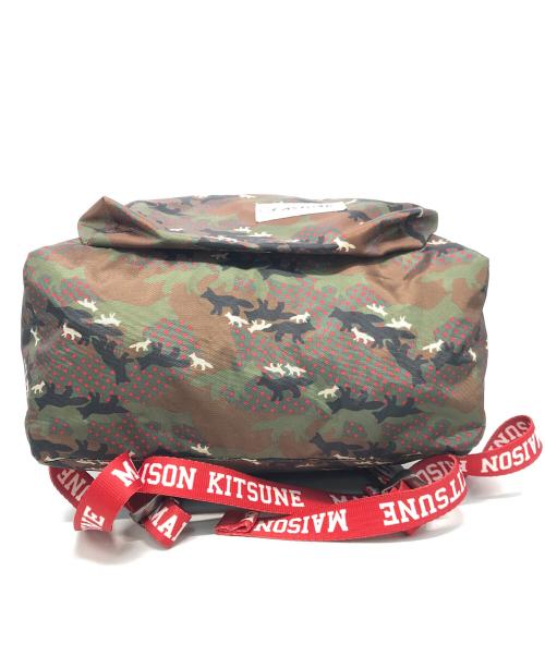 EASTPAK（イーストパック）EASTPAK (イーストパック) MAISON KITSUNE (メゾンキツネ) フォックスカモバックパック グリーンの古着・服飾アイテム