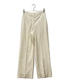 theory luxe（セオリーリュクス）の古着「ウールエラスティックセミワイドパンツ」｜ホワイト