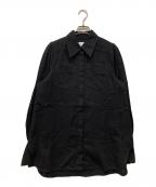 Mame Kurogouchiマメクロゴウチ）の古着「Flared Sleeve Denim Shirt」｜ブラック