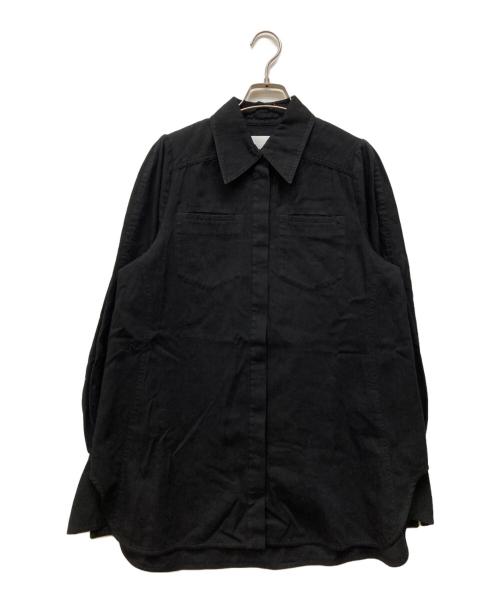 Mame Kurogouchi（マメクロゴウチ）mame kurogouchi (マメクロゴウチ) Flared Sleeve Denim Shirt ブラック サイズ:２の古着・服飾アイテム