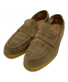 ETRO エトロ タッセルローファー グリーン 中古・古着通販】ETRO (エトロ) クロコダイル風レザー タッセル