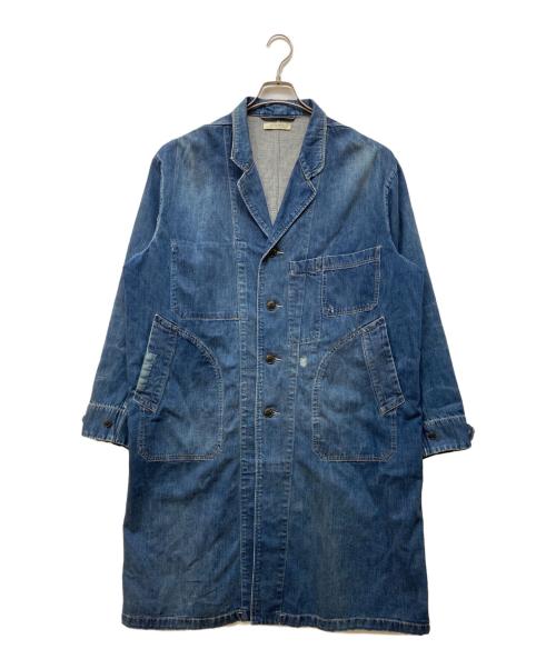 OLD JOE & Co.（オールドジョー）OLD JOE & Co. (オールドジョー) ROPED WAIST ATELIER COAT ブルー サイズ:38の古着・服飾アイテム
