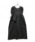 ANDRESD（アンドレスド）の古着「bubble sleeve jacquard dress」｜ブラック