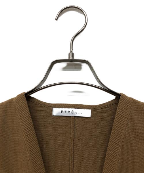 ETRE（エトレ）etre (エトレ) フロントボタンニットオールインワン キャメル サイズ:Mの古着・服飾アイテム