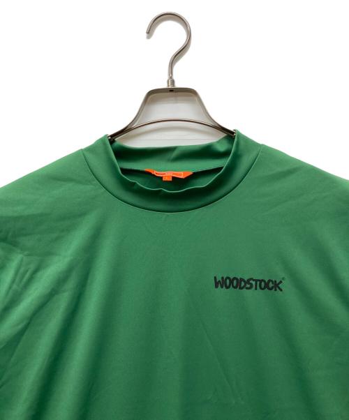 BEAMS GOLF（ビームスゴルフ）BEAMS GOLF (ビームスゴルフ) WOOD STOCK (ウッドストック) バックプリント モックネックシャツ グリーン サイズ:Lの古着・服飾アイテム