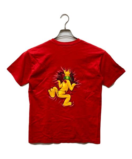 DISNEY（ディズニー）Disney (ディズニー) プリントTシャツ レッド サイズ:Lの古着・服飾アイテム