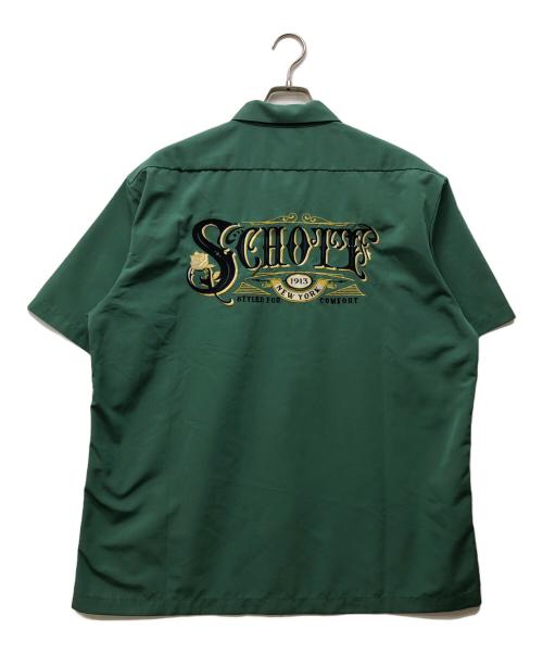 Schott（ショット）Schott (ショット) EMB. TC WORK SHIRT LOGO グリーン サイズ:Lの古着・服飾アイテム