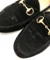 中古・古着 GUCCI (グッチ) ホースビットスウェードレザーローファー ブラック サイズ:36 1/2：13000円