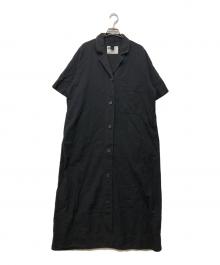 MHL（マーガレットハウエル）の古着「リネン混シャツワンピース」｜ブラック