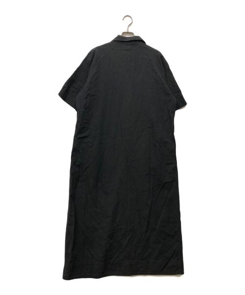 MHL（マーガレットハウエル）MHL (マーガレットハウエル) リネン混シャツワンピース ブラック サイズ:２の古着・服飾アイテム
