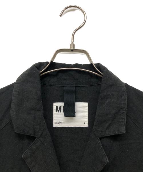MHL（マーガレットハウエル）MHL (マーガレットハウエル) リネン混シャツワンピース ブラック サイズ:２の古着・服飾アイテム