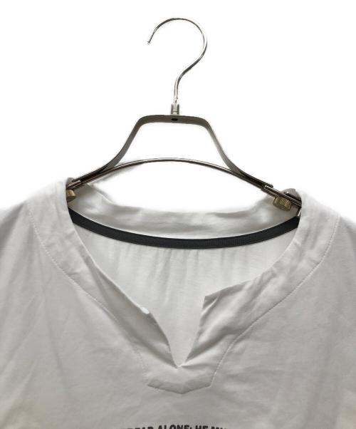 Ayane（アヤネ）ayane (アヤネ) ドッキングロゴTシャツ ホワイト サイズ:38の古着・服飾アイテム