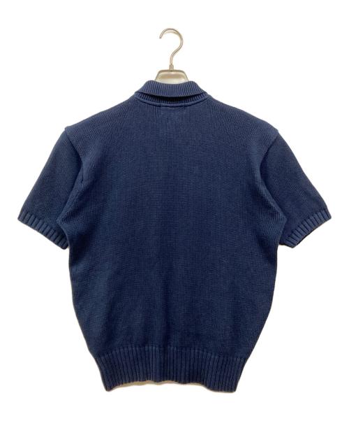 POLO RALPH LAUREN（ポロ・ラルフローレン）POLO RALPH LAUREN (ポロ・ラルフローレン) 刺繍ロゴニットポロシャツ ネイビー サイズ:Mの古着・服飾アイテム