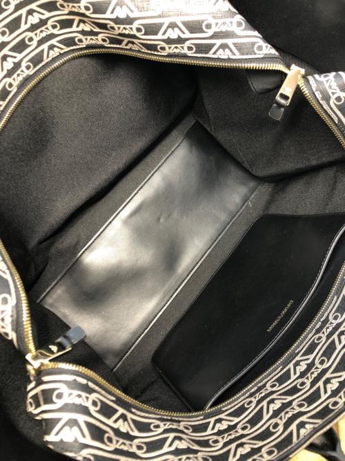 EMPORIO ARMANI（エンポリオ アルマーニ）EMPORIO ARMANI (エンポリオ アルマーニ) モノグラム柄トートバッグ ブラックの古着・服飾アイテム