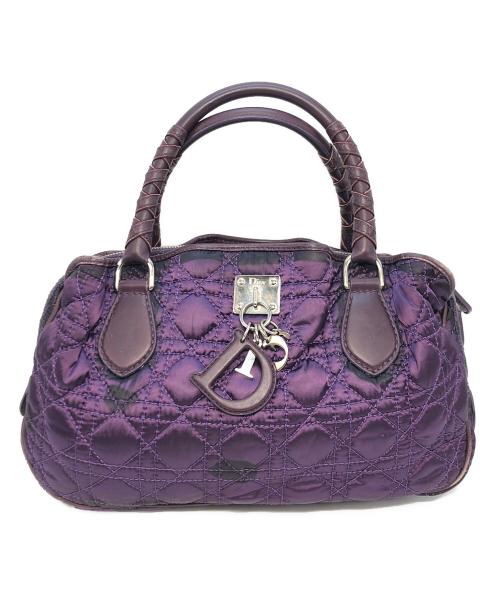 Christian Dior（クリスチャン ディオール）Christian Dior (クリスチャン ディオール) ナイロンハンドバッグ パープルの古着・服飾アイテム