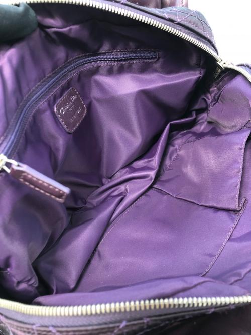 Christian Dior（クリスチャン ディオール）Christian Dior (クリスチャン ディオール) ナイロンハンドバッグ パープルの古着・服飾アイテム