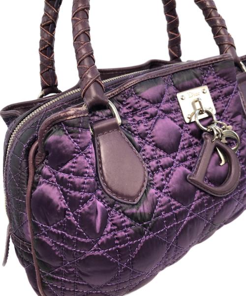 Christian Dior（クリスチャン ディオール）Christian Dior (クリスチャン ディオール) ナイロンハンドバッグ パープルの古着・服飾アイテム