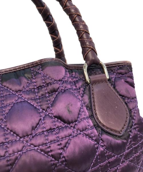 Christian Dior（クリスチャン ディオール）Christian Dior (クリスチャン ディオール) ナイロンハンドバッグ パープルの古着・服飾アイテム