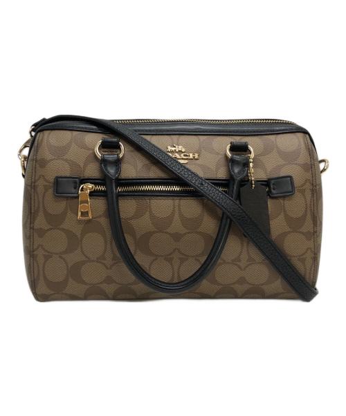 COACH（コーチ）COACH (コーチ) ローアン サッチェル シグネチャー キャンバス ベージュの古着・服飾アイテム