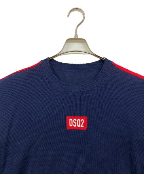 DSQUARED2（ディースクエアード）DSQUARED2 (ディースクエアード) ニット ネイビー サイズ:Lの古着・服飾アイテム