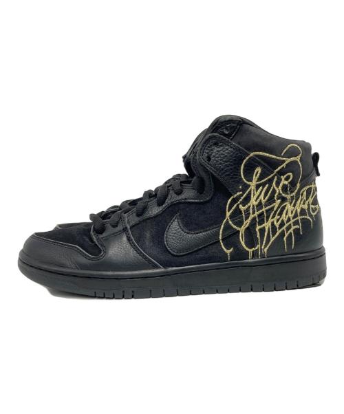 NIKE（ナイキ）NIKE (ナイキ) FAUST (ファウスト) SB Dunk High ブラック アンド メタリックゴールド サイズ:US9.5の古着・服飾アイテム