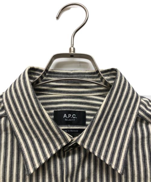 A.P.C.（アーペーセー）A.P.C. (アーペーセー) 長袖ストライプシャツ グレー サイズ:ＸＳの古着・服飾アイテム
