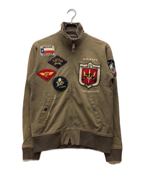 AVIREX（アヴィレックス）AVIREX (アヴィレックス) スタンドガンスタンドジップジャケット ブラウン サイズ:Mの古着・服飾アイテム